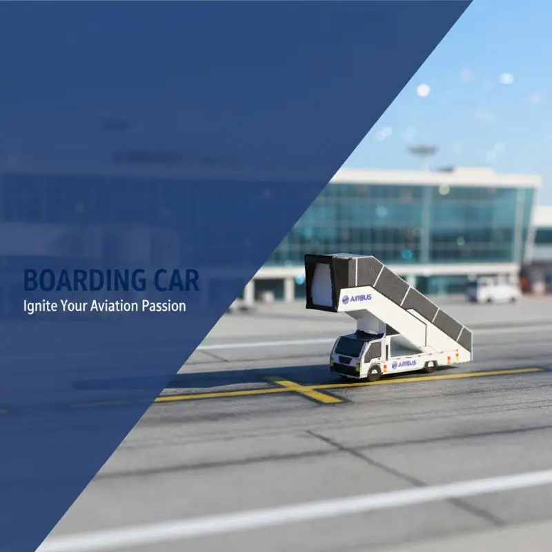 1:400 Airport Ground Handling Wide-body Canopy Boarding Car Abrasive Can Not LiftStatic Simulation Model image 3