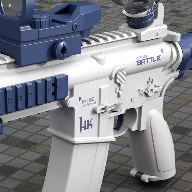 Pistola de agua eléctrica totalmente automática de verano para niños, juguetes recargables de largo alcance, disparo continuo, juego de fiesta espacial, juguete para salpicaduras