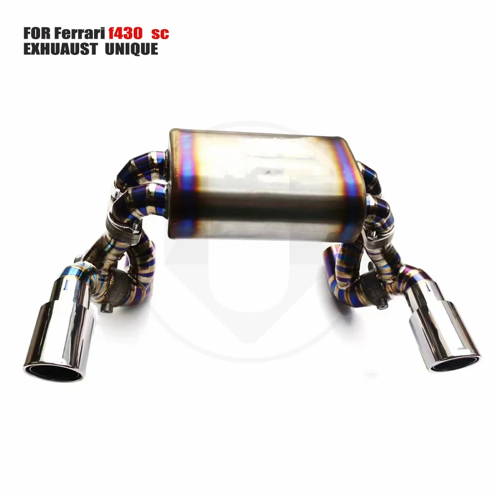 

UNIQUE Titanium Alloy Exhaust Manifold Downpipe Is Suitable For Ferrari F430 change SC Auto Modification Electronic Valve