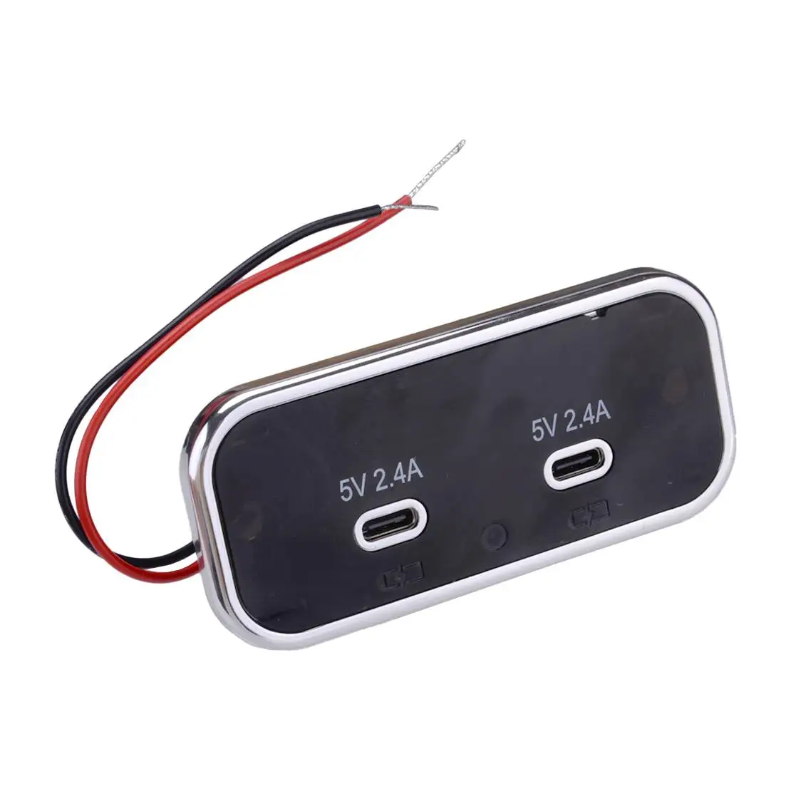 

Хромированный и черный караван RV 12 В 24 В с двумя портами USB типа C, розетка для быстрого зарядного устройства, розетка, панель
