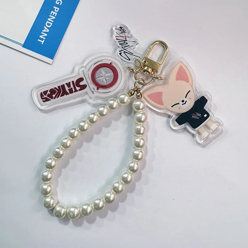 SKZOO Stray キッズ新しいビーズペンダント両面アクリル、バックパックキーペンダント、子供のカップルの誕生日ホリデーギフト