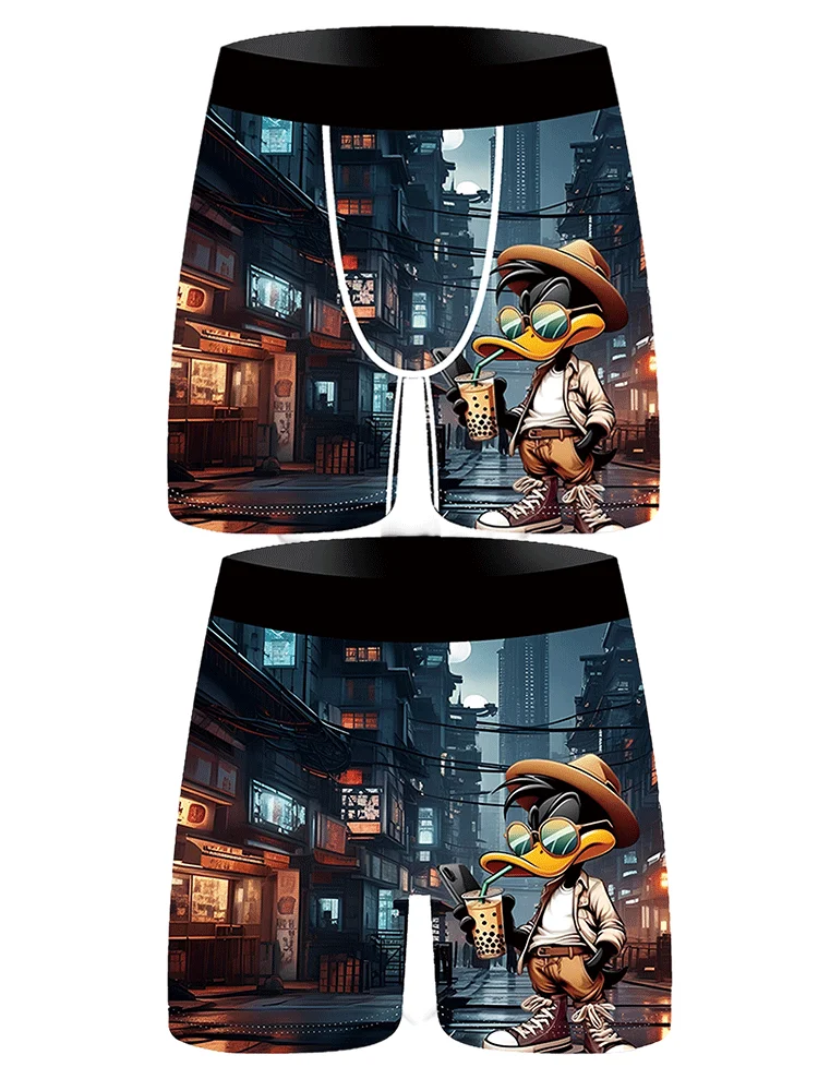 3Pcs Men's Underwear Comfortable and Soft Breathable Famous Cartoon Patterns Boxer Underwear Men's Boxer Underwear