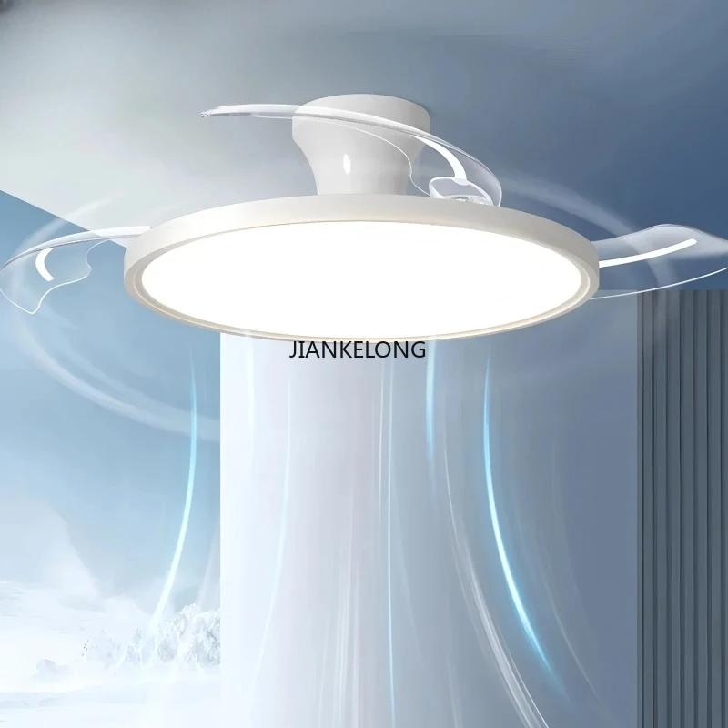 Modern Ceiling Fan with Retractable Blades And Lamp for Apartment Bedroom Living Interior Air Circulation Ceiling Circulator