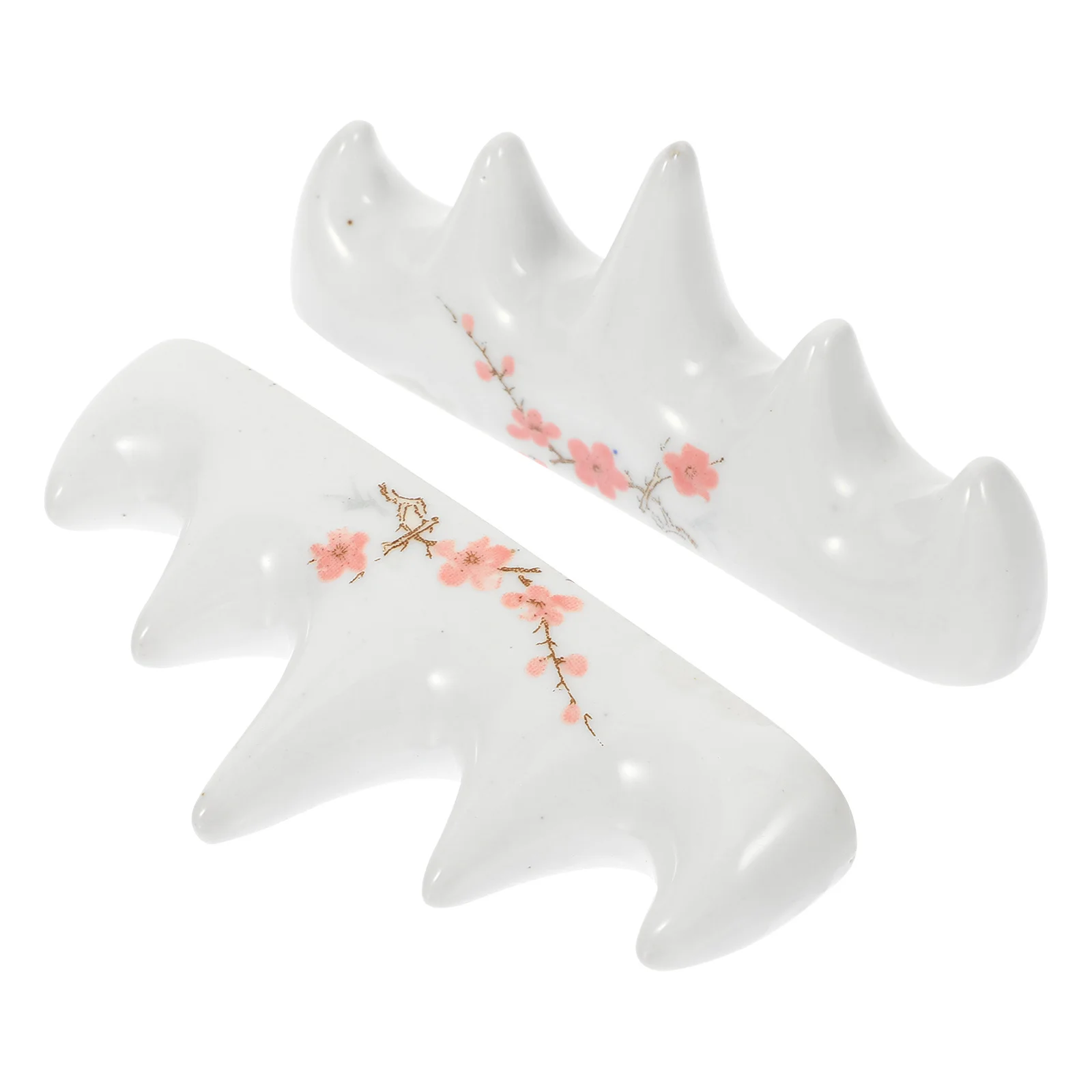 

2 Pcs Chinese Brush Pen Paint Rest Calligraphy Holder White Support for Writing