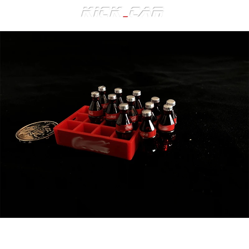 Rapid Model 1/18 Model Car Diorama Garage Simulation Scene Decoration 3D Printing Dozen of Carbonated Drinks Red Coke Model