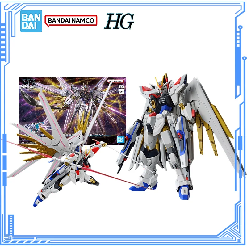 

Bandai натуральная модель Gundam, комплект HGCE 1/144 Mighty Strike Freedom Gundam, фигурки героев, сборная модель, игрушки для мальчиков, рождественские подарки