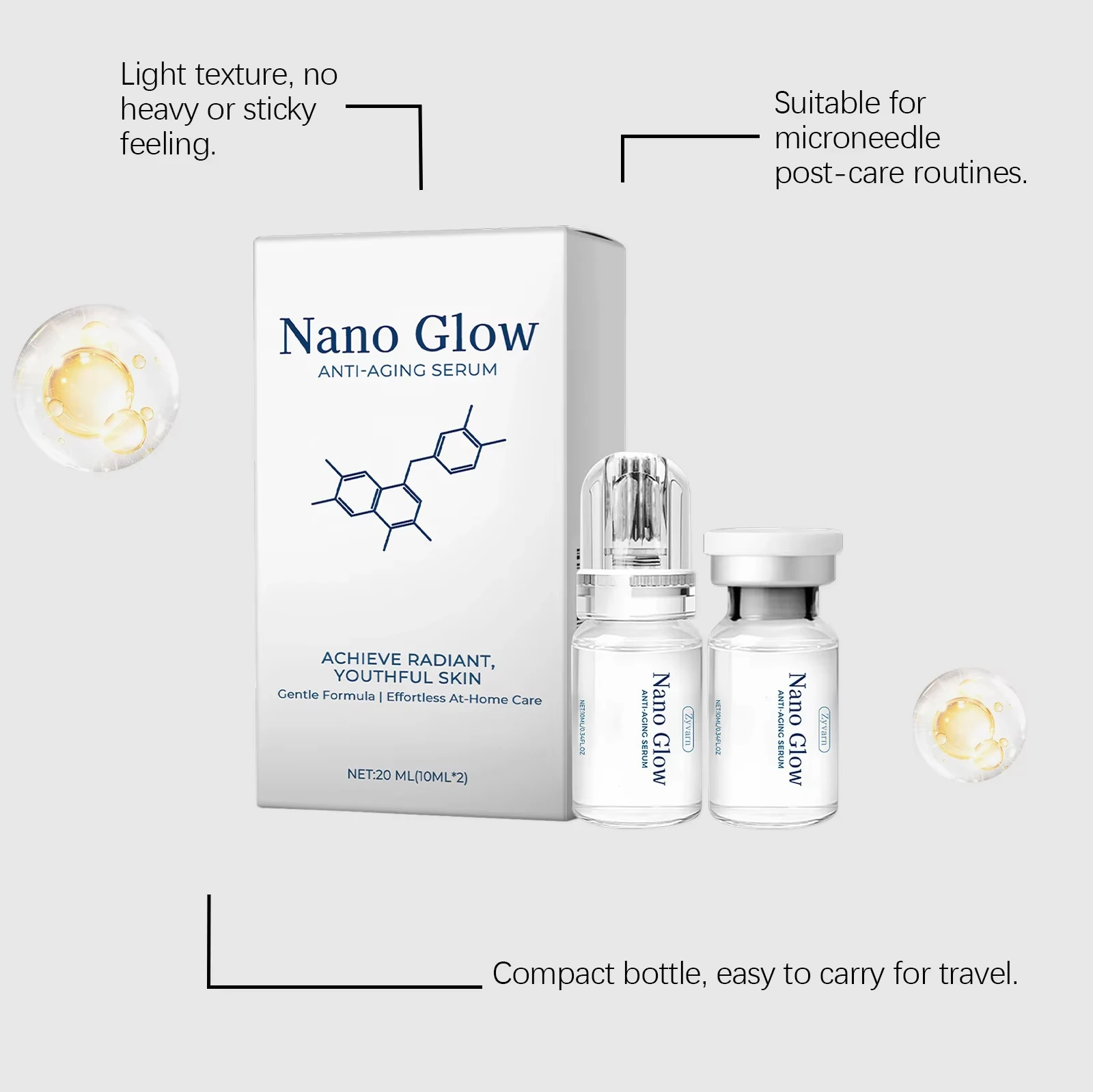 2*10ML ชุดเซรั่มไฮยาลูรอนิกแอซ - Face Moisturizer บทวิจารณ์และราคา