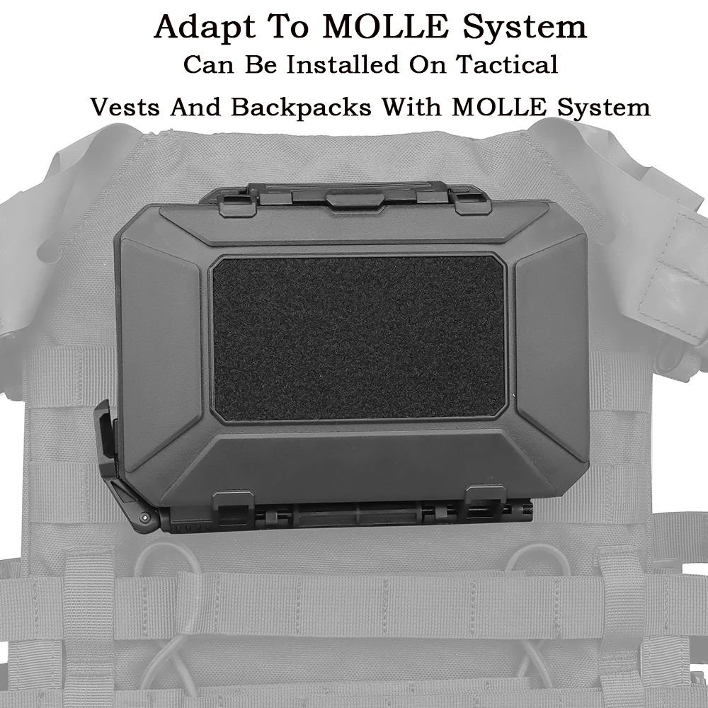 Imagem -05 - Engrenagem Tático Caixas Ferramentas à Prova Dquick Água Rápida Molle Sistema Fixação Ajustável Dobradiça Lockable Armazenamento Pistola Caixa Arma Caça Case de