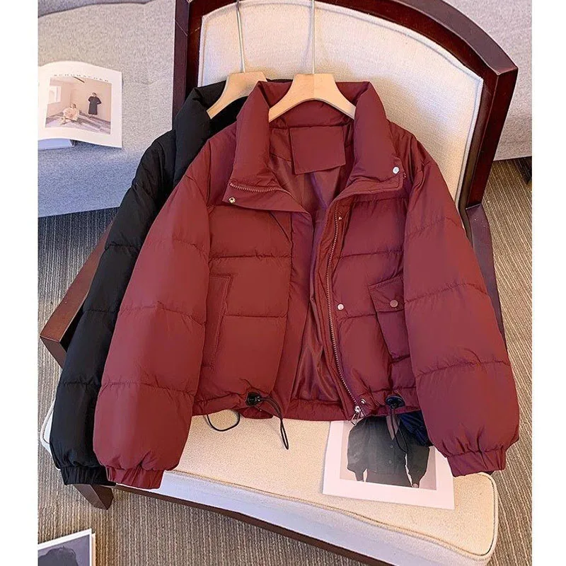 This Year Women\'s Short Cotton-padded Coat Popular Winter Female Down Parkas 2025 High Sense Small Casual Down Cotton Bread Coat