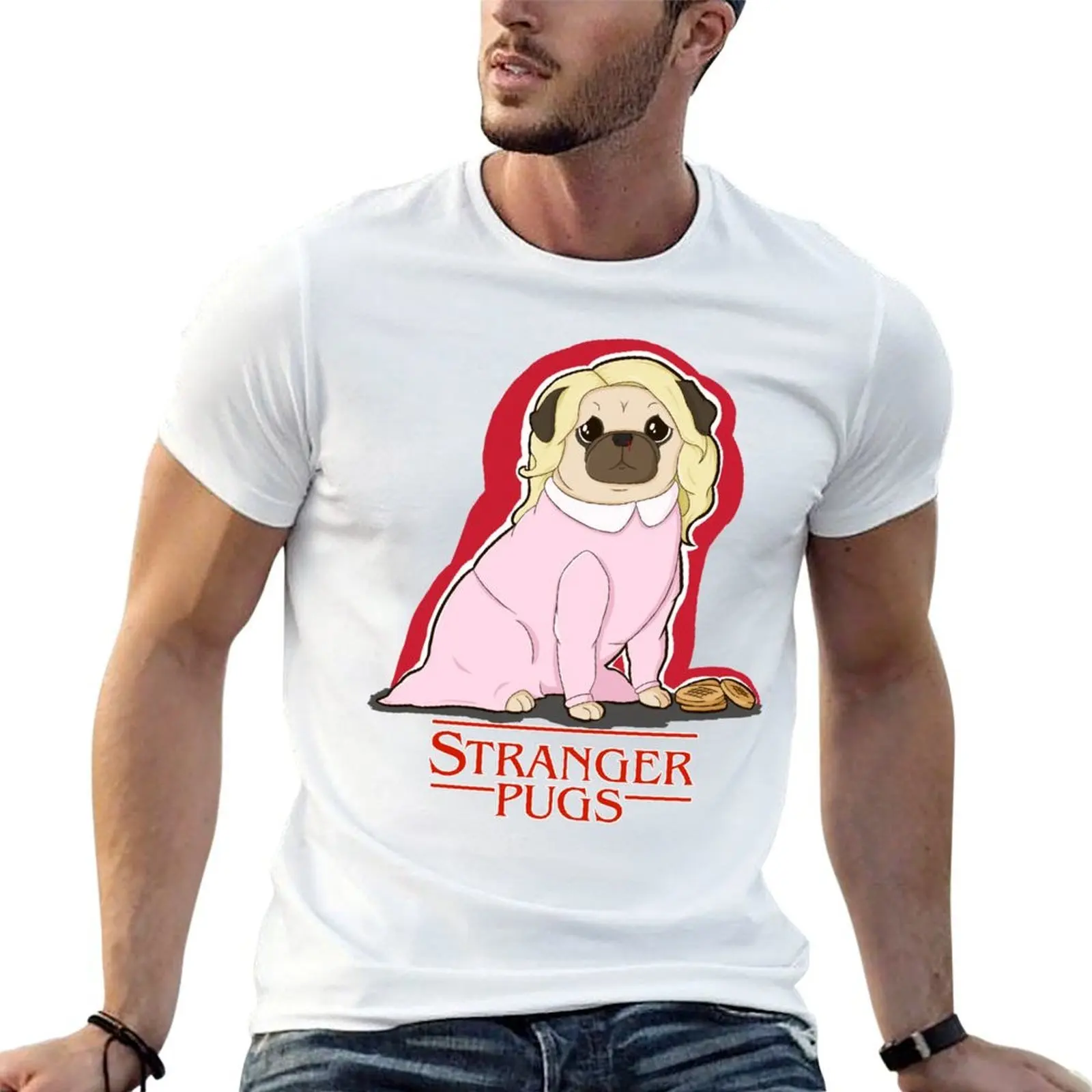 Stranger Pugs - Eleven T-Shirt t shirt for man mens graphic t shirts t shirts for man cotton soft T-shirt