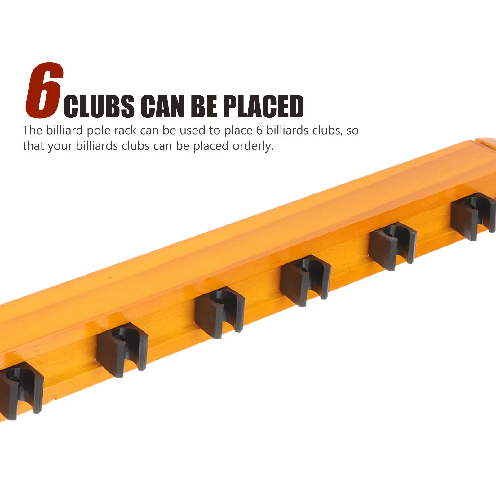 

1Set Wall Mount Pool Cue Rack Wooden Multi-Hole Billiard Stick Holder Cue Organizer Accessories Decorative Pole Rack
