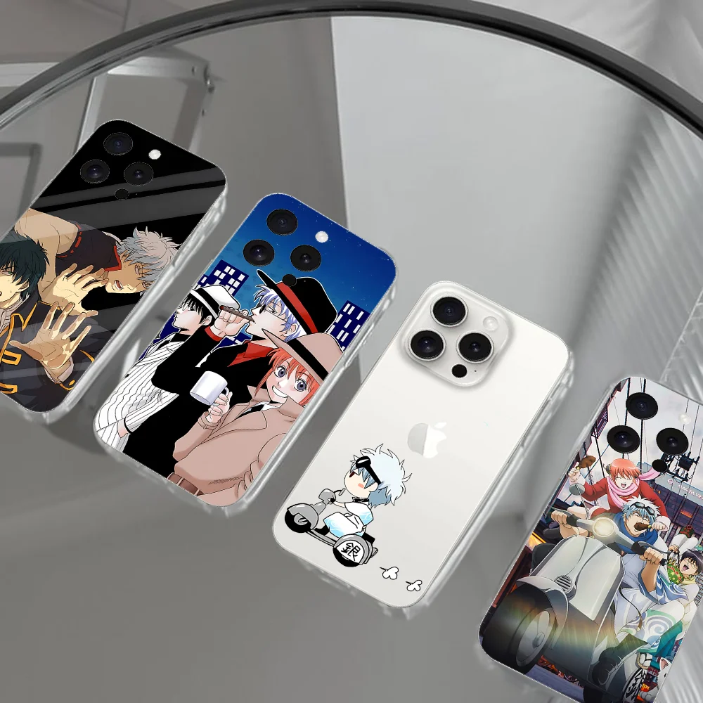

Anime Gintama Phone Case For Iphone 16 15 11 13 14 Pro Max 7 8 Plus X Xr Xs Max Se2020 12mini Transparent Cover