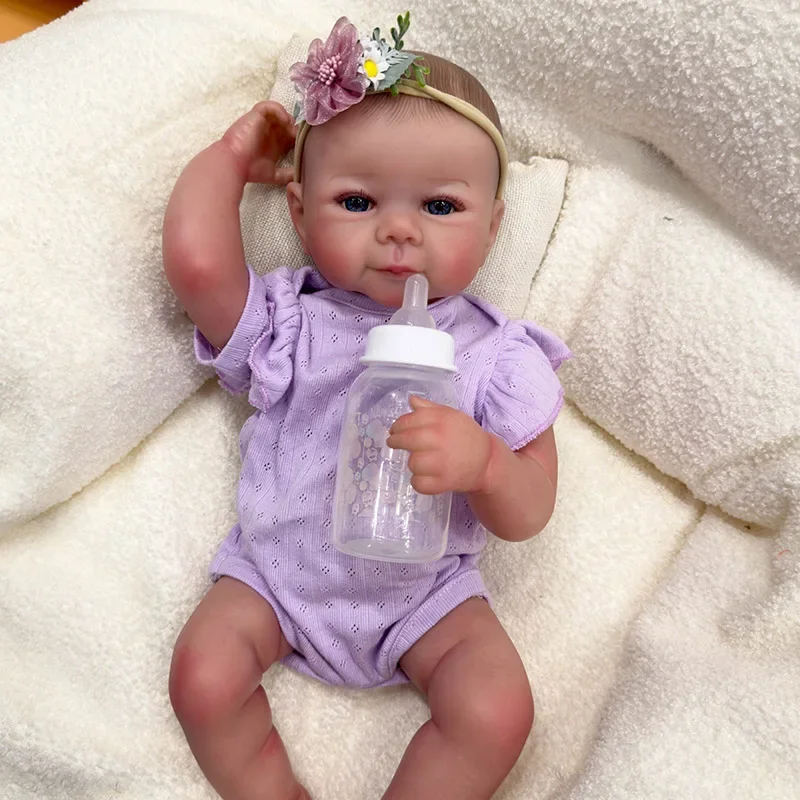 

19inch Full Body Lifelike Doll Juliette Awake Reborn Baby Size 3D Skin Visible Veins Collectible Art Doll