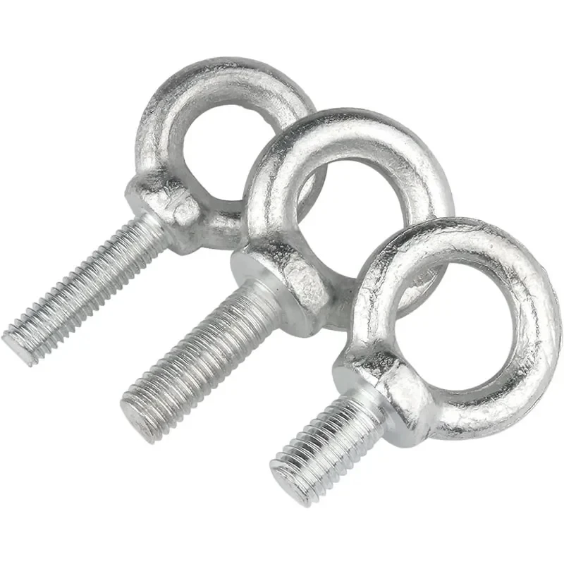 M6-M20 Zinc Plated Lifting Eye Bolt / DIN580 Round Ring Hook Screw - Forged Steel Shoulder Eyebolt with Hex Nut
