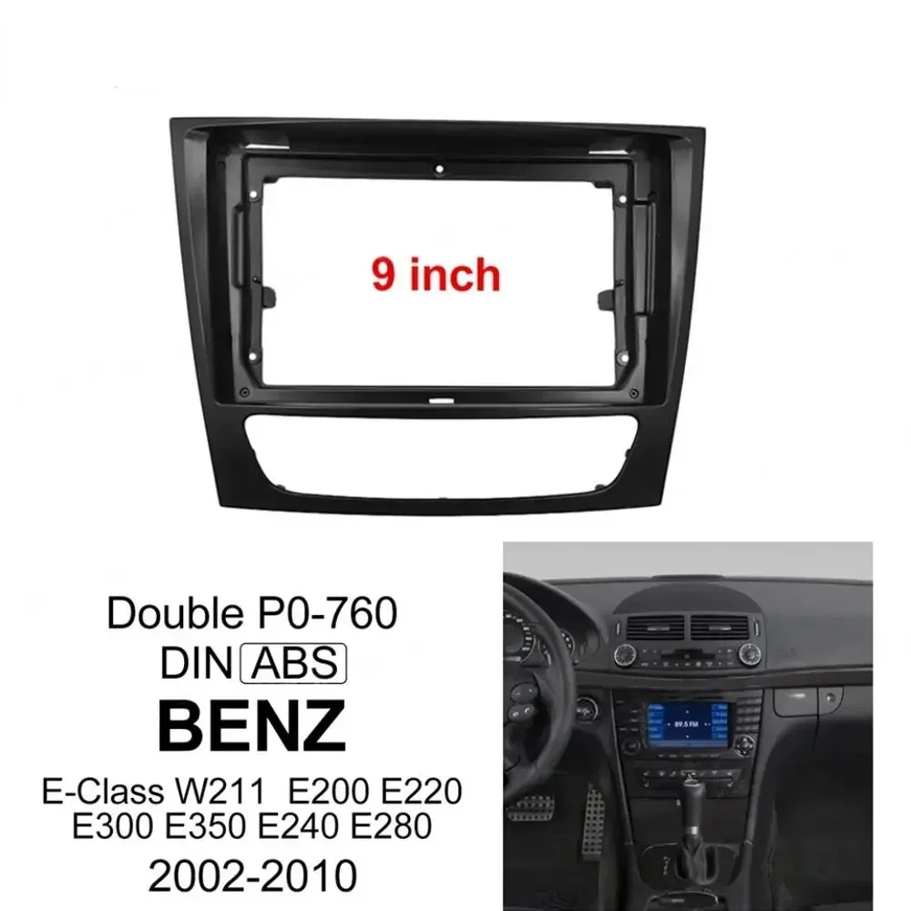 Wholesale Car Accessory  Radio Video Fascia Panel For BENZ E-Class W211 E200 220 300 350 240 280 Audio Multimedia Player Frame