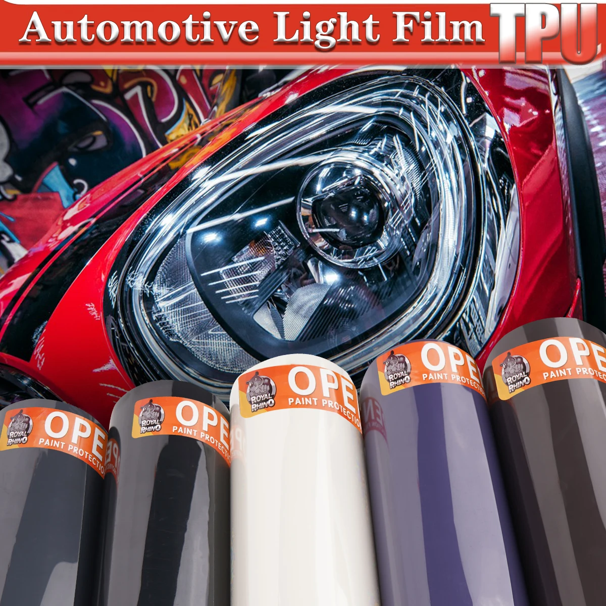 High Quality TPU Headlight Protective Film Scratch Repair Non Yellowing PPF Film Anti Fouling Waterproof Taillight Accessories