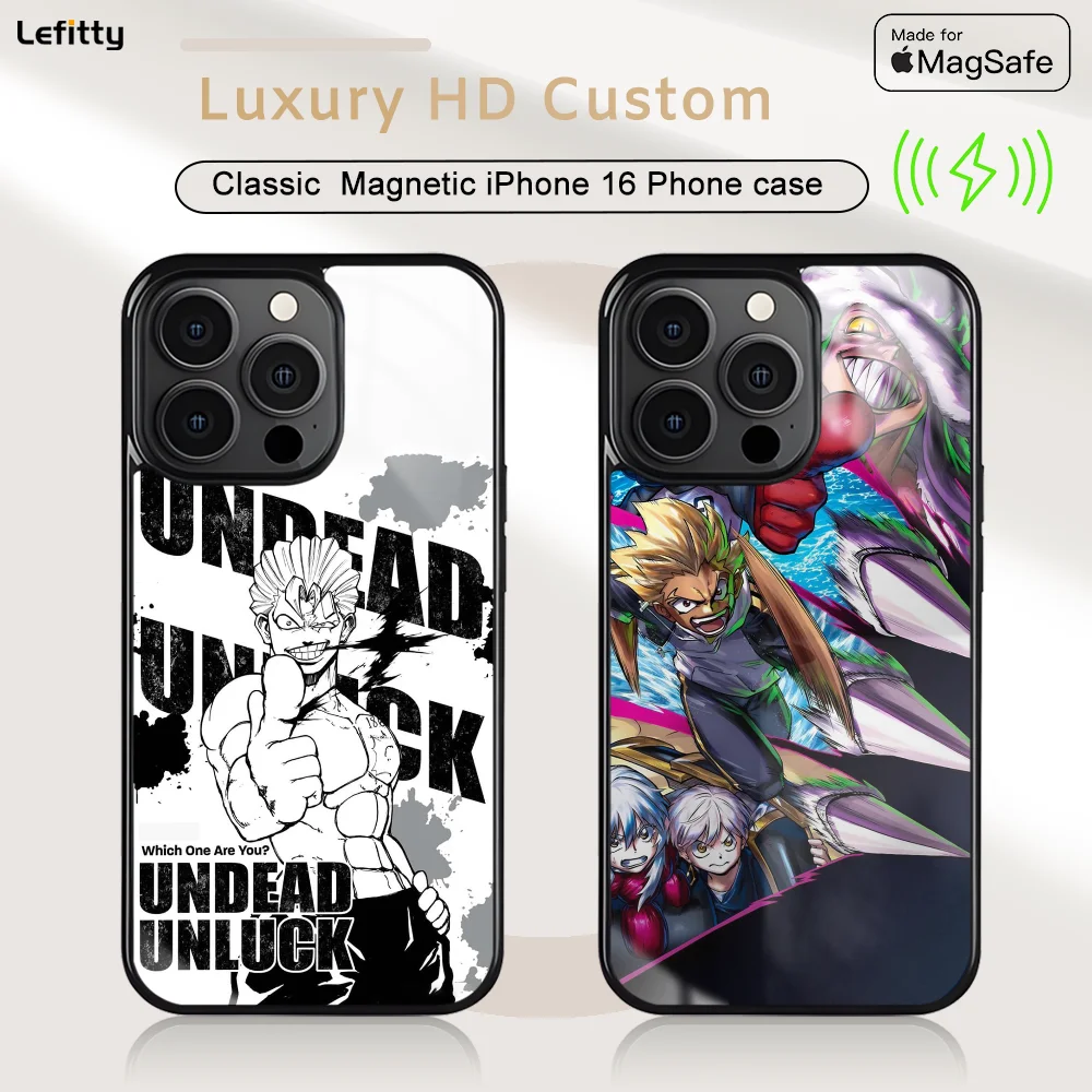 

Anime U-Undead U-Unlock Phone Case For iPhone 16 15 14 13 12 11 Pro Max Plus Mini Magnetic Magsafe Wireless Charging Cover