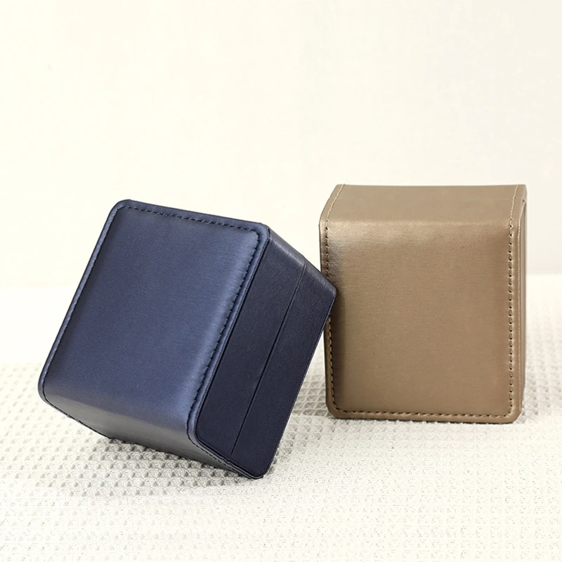 Single Wooden Wrist Watch Box PU Leather Watch Box Single Display Luxury Storage for Case For Wristwatches for Smart Wat image 6