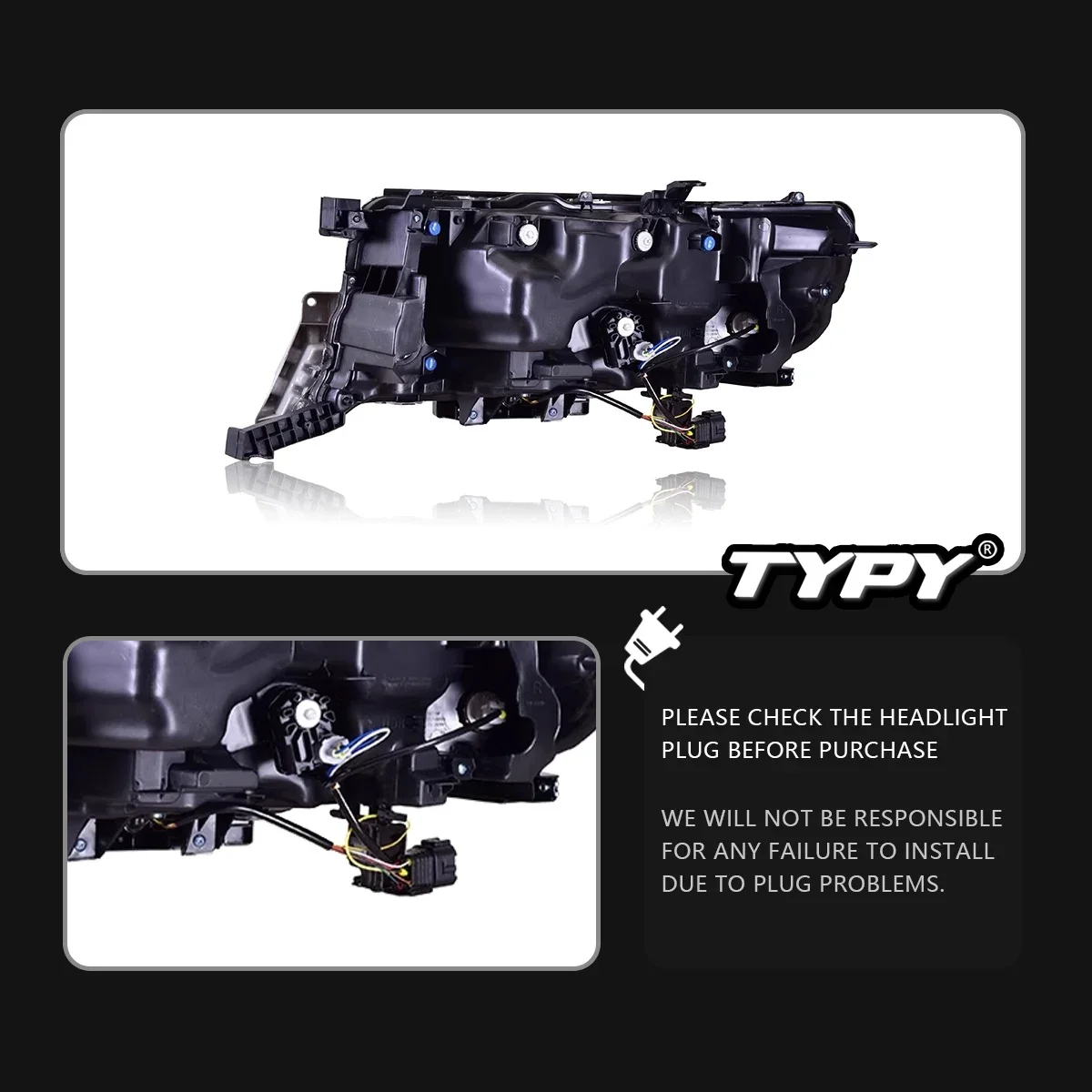 

Car For Toyota Land Cruiser Headlight 2016-2021 Upgrade Modified to New DRL Dynamic Turn Signal LED Headlight Auto Accessories