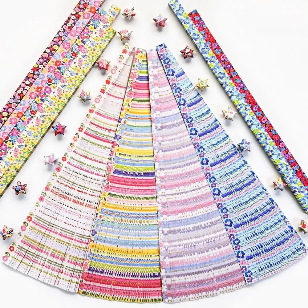 Papel de Origami con Diseño de Pintura al Óleo, Impresión a Doble Cara, Papel Decorativo Plegable, Papel para Manualidades con Diseño Floral Colorido, para Scrapbooking