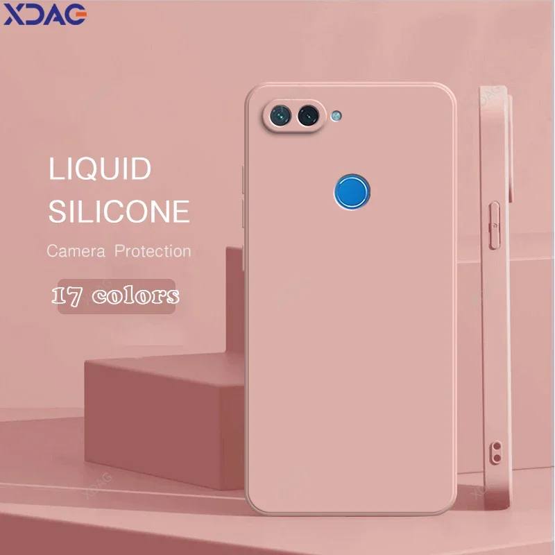 Soft Internal Flocking Phone Case for Xiaomi Mi8 Mi 8 Lite 8Lite Explorer SE Pro Original Candy Liquid Silicone Back Cover Funda