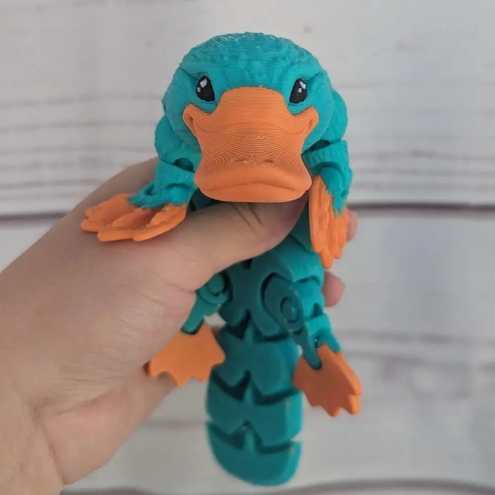 Novelty Resin 3D Printed Platypus Multi-joint Model Ornament Platypus Toys Animal Doll Toy Gift
