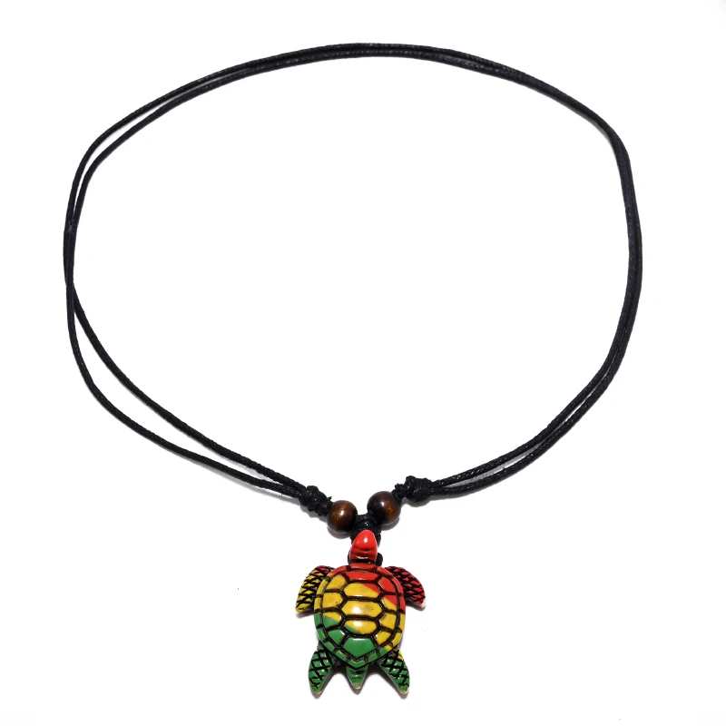 FX061 Color Sea turtles necklace pendant men Choker Jewelry women Tribal style Imitation Yak Bone necklace New Zealand Maori