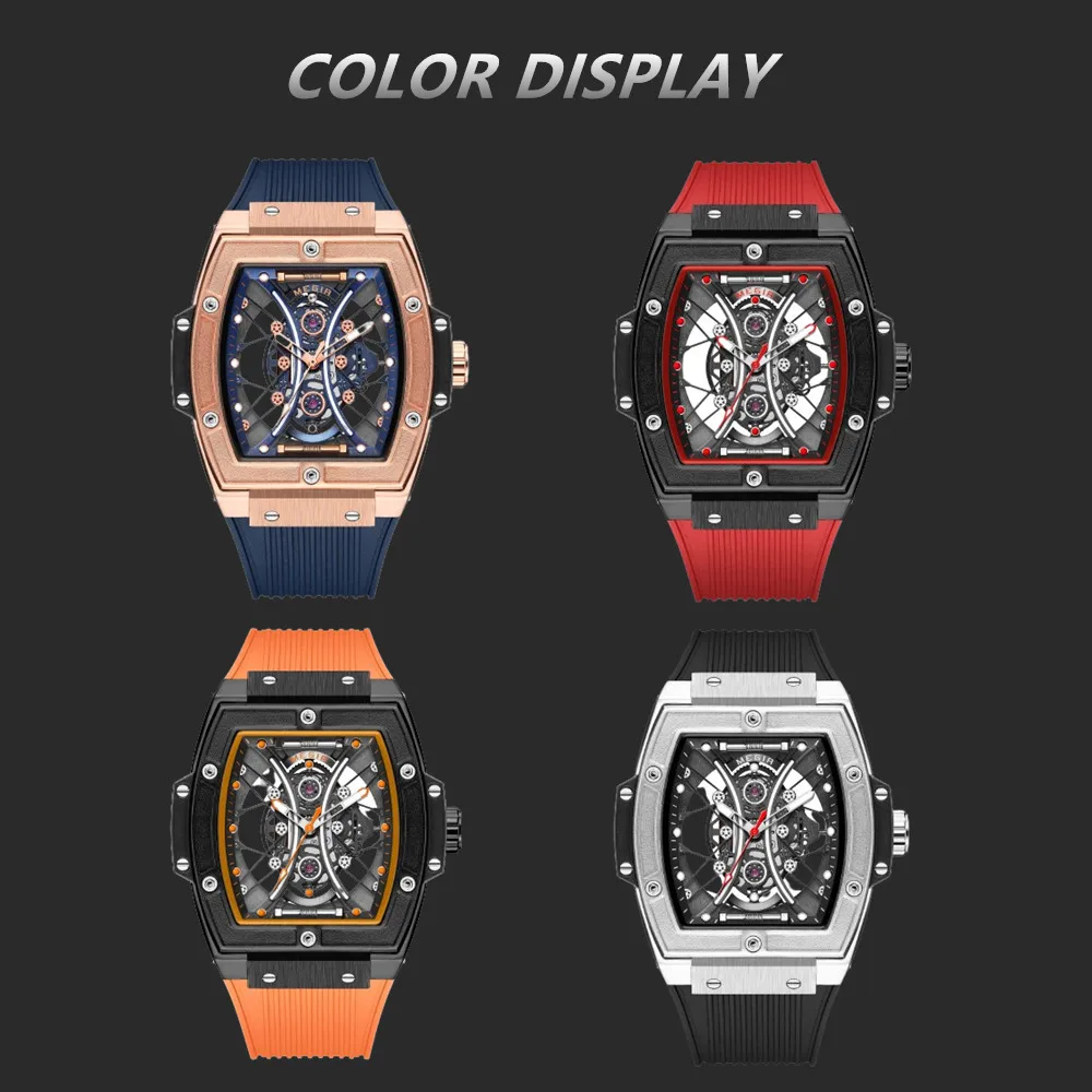 MEGIR Watch for Men Luxury Sports Military Watches Waterproof Quartz Wristwatch Silicone Strap Luminous Hands Clock Montre Homme