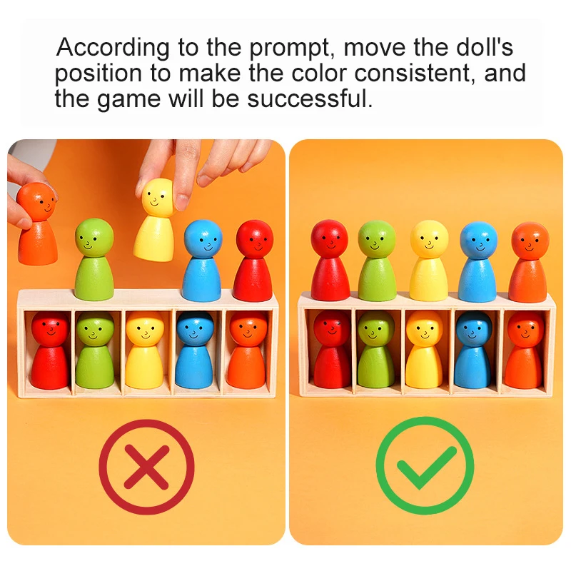 Adivinhação cores boneca correspondência de cores pequena boneca desafio pensamento lógico treinamento multijogador jogo brinquedos educativos para crianças