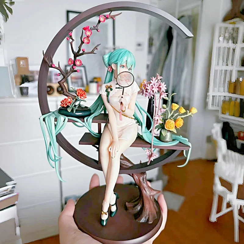 Offre spéciale 25 cm HATSUNE MIKU Figure d'anime Cheongsam Miku statue de douane ancienne Figurine en Pvc modèle à collectionner jouets cadeaux d'anniversaire