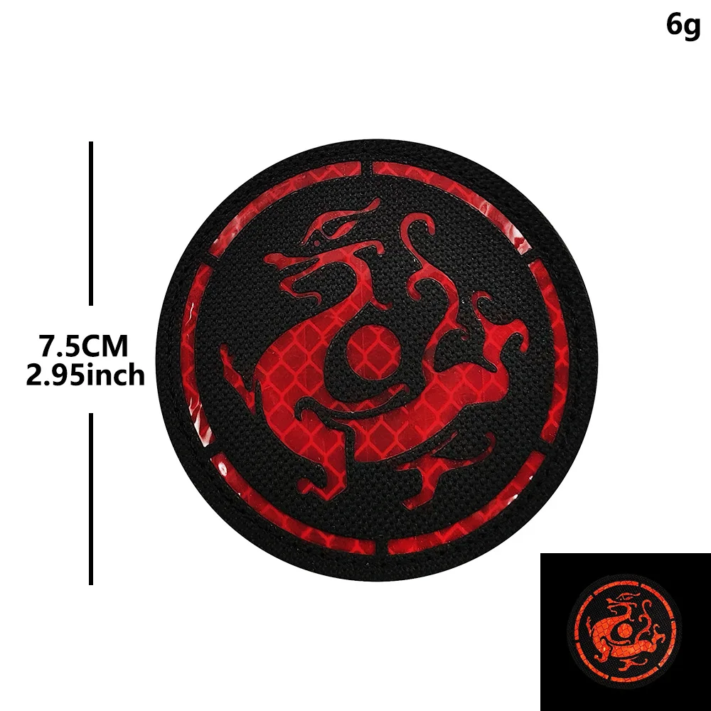 

Outdoor Backpack with Reflective IR Armband, Hanlong Flag Bag Accessory Badge, Han Culture Morale Armband with backpack patch