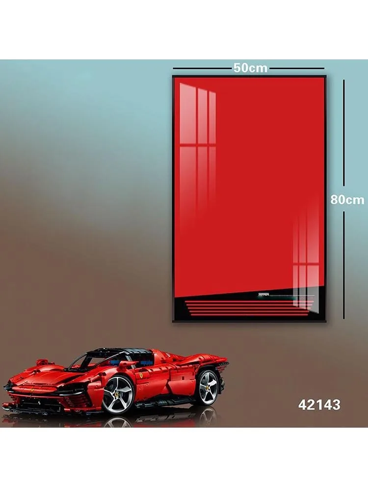 

31.5" Metal Wall display for LEGO 42143 Ferrari Daytona SP3 (Fast shipping to USA,Europe）