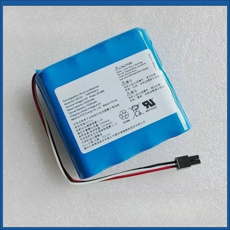 New B0724 3.6V 10000mAh Battery for Hikvision DS-2XS2T46XM Solar Surveillance Camera Parts Rechargeable Lithium Battery