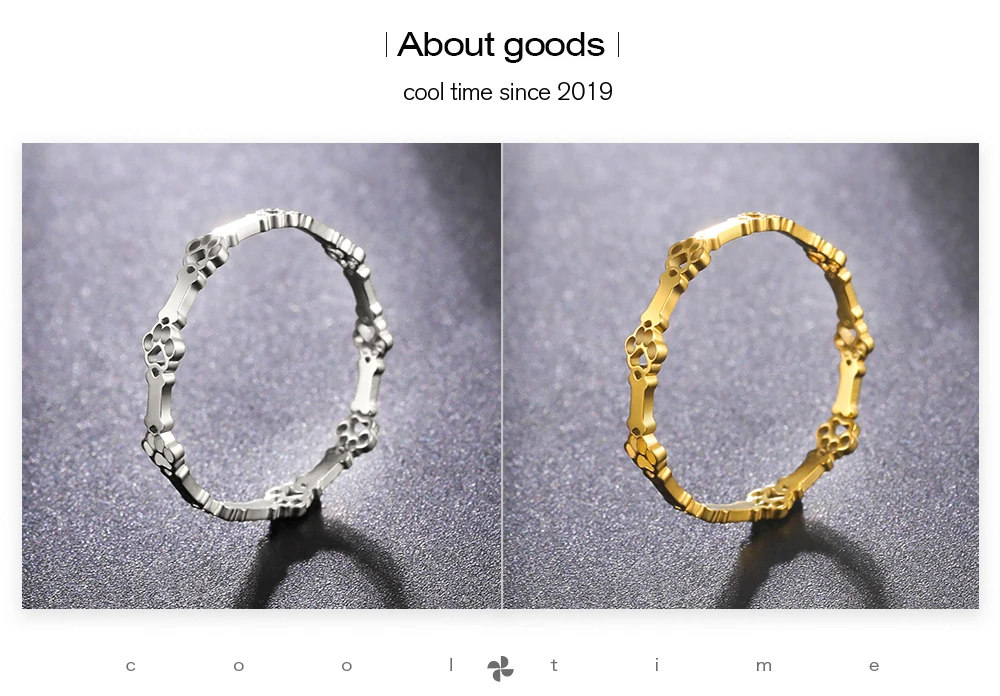 Cooltime Tier Hund Pfote Knochen verstellbare Ringe für Frauen Edelstahl offene Fingerringe Schmuck Anillos Mujer – Detail 3