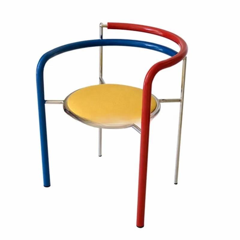 

Dining chair simple light luxury home leisure chair creative color single chair