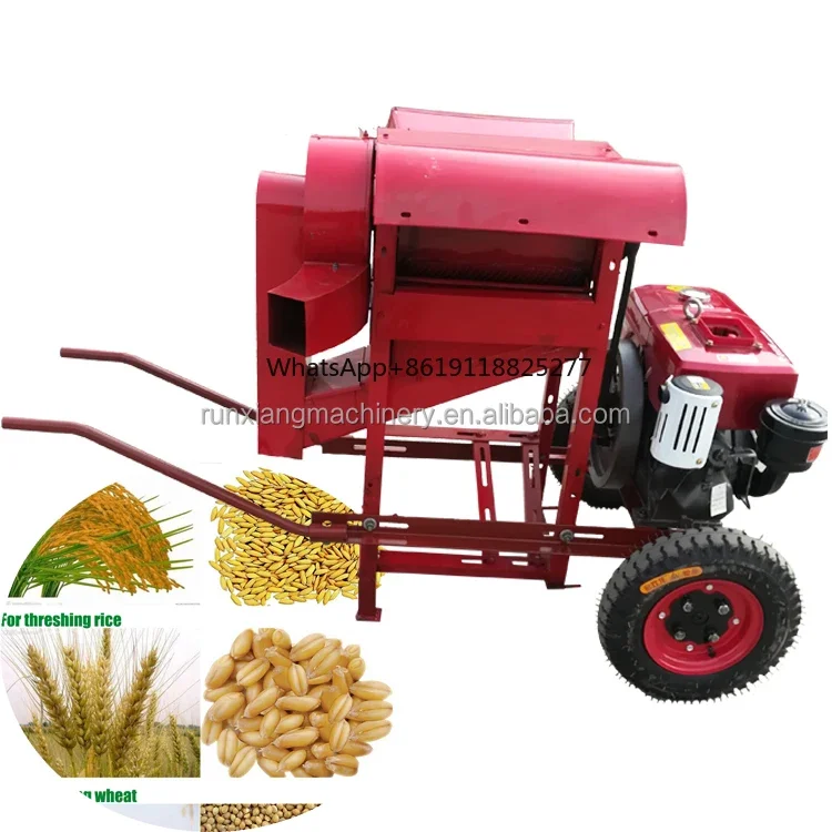 Agricultural Farm Use Grass 304 Stainless Steel Diesel Gasoline Engine Mini Manual Portable Rice Sheller Machine