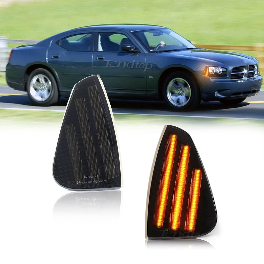 

1 Pair Corner Lights Turn Signals Front Turn Signal Lamp For Dodge Charger 2006 2007 2008 2009 2010 Smoked