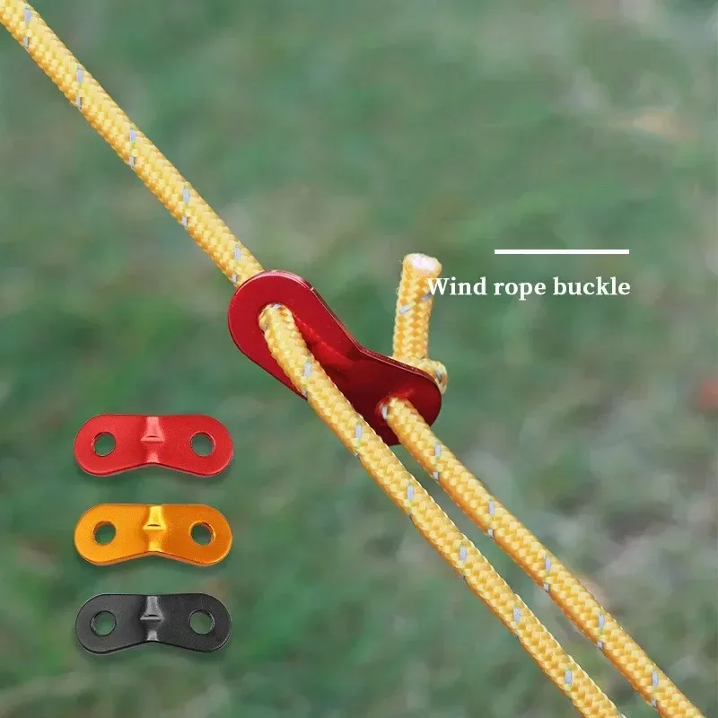 Camping Tent Wind Ropes Buckles Beach Sunshade Shelter Ropes Fixed Buckle Hiking Picnic Canopy Tent Ropes Guyline Adjus