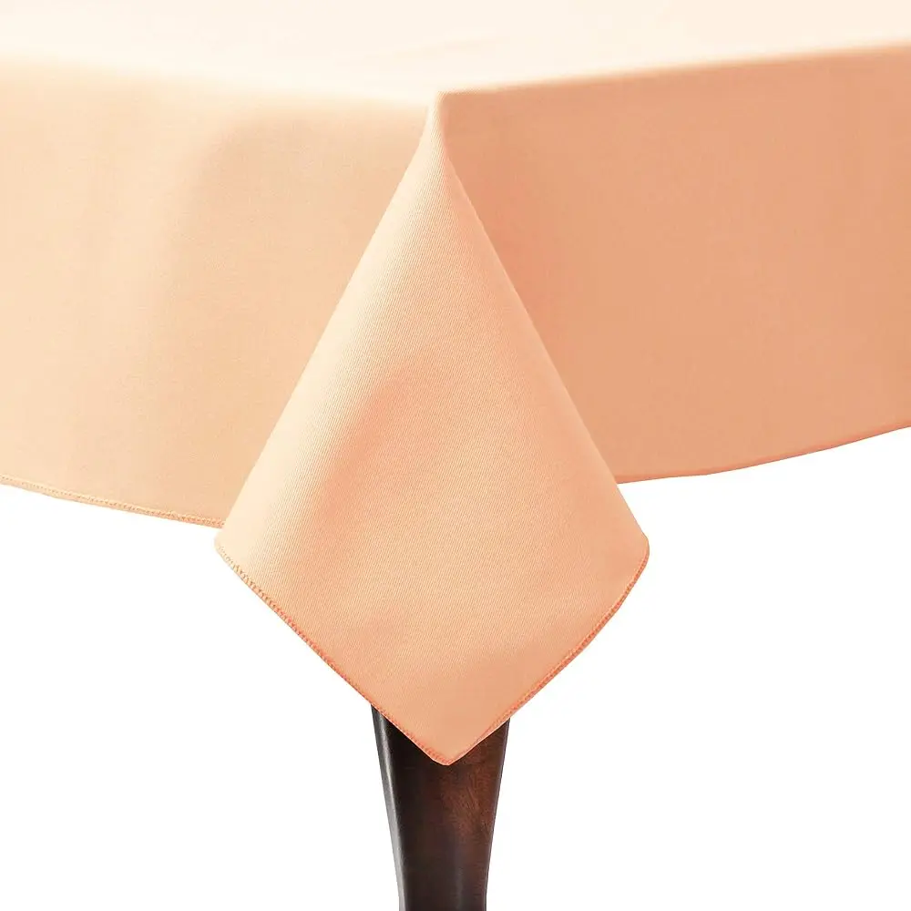 

-5 Pack- Poly-Cotton Twill 54 X 96-Inch Rectangular Tablecloth, Peach