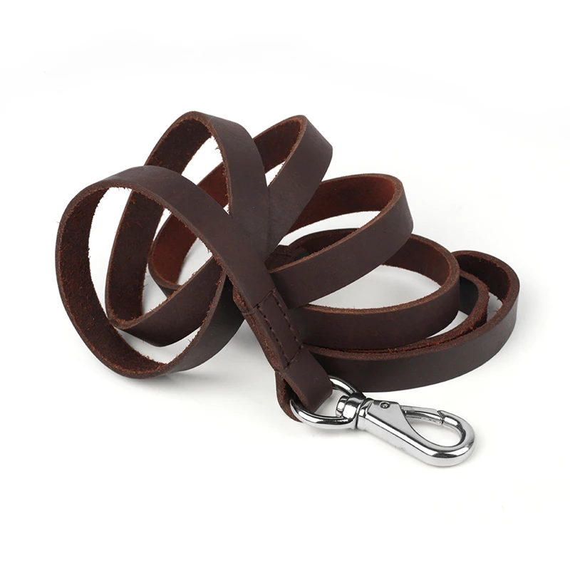 Durable Leather Dog Leash High quality dog leashes Outdoor Pet Leads Leashes for Medium Large Dogs