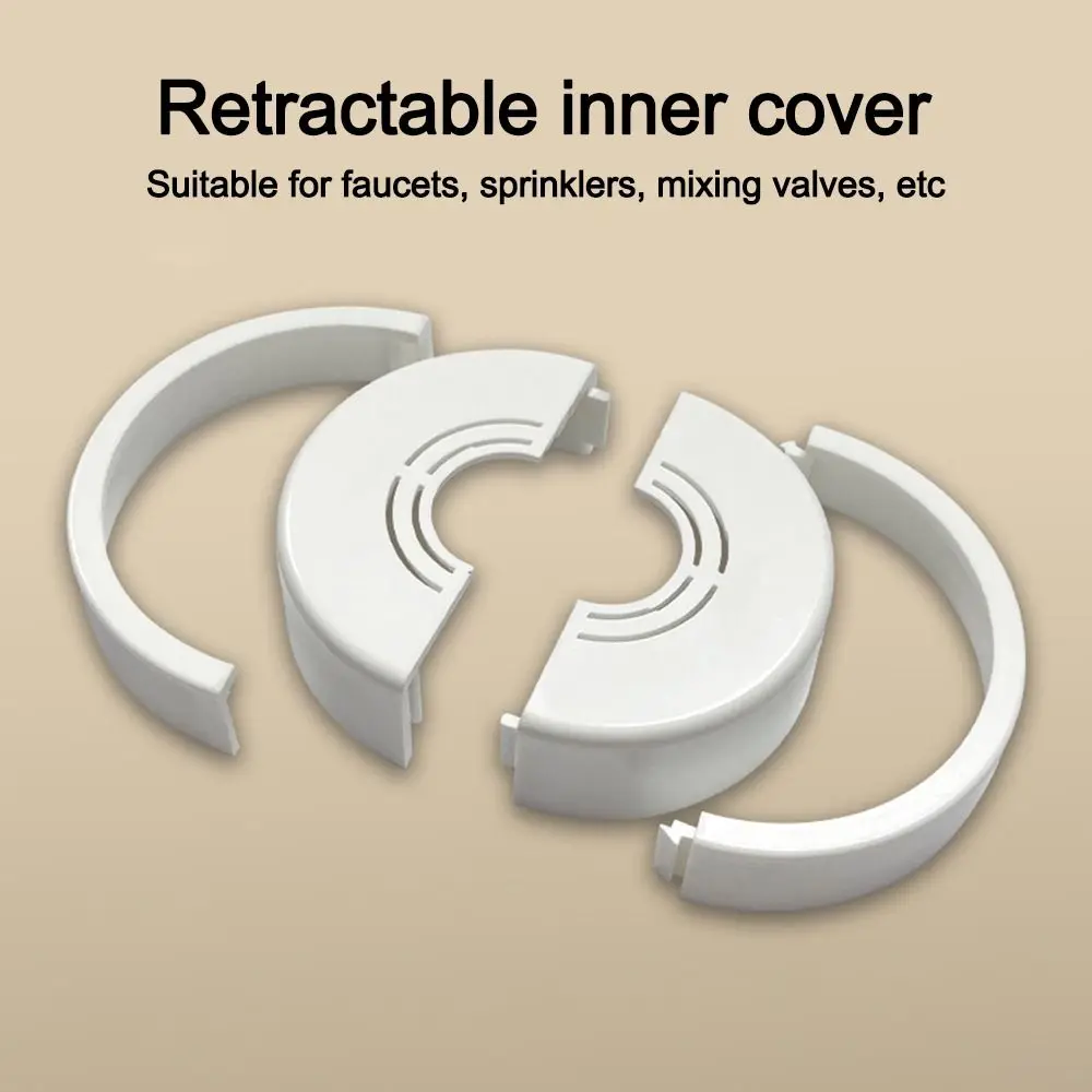 

Adjustable Showerhead Faucet Decoration Cover Useful Scalable Shower Water Pipe Covers Durable Faucet Plumbing Pipe Cover