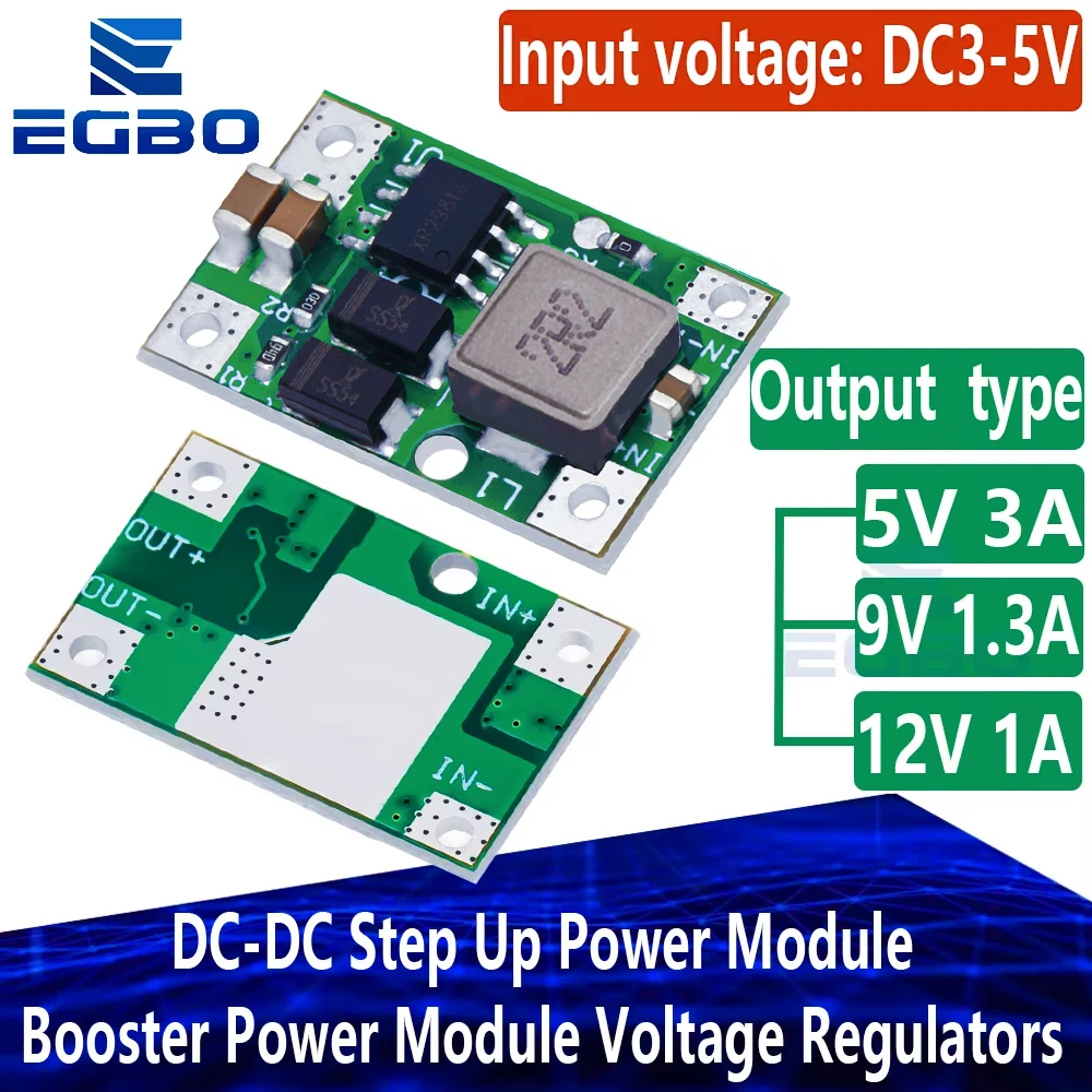 1 ~ 10 قطعة 5 فولت 3A 9 فولت 1A 12 فولت 1A DC-DC تصعيد وحدة الطاقة الداعم وحدة الطاقة الجهد المنظمين شحن سريع محول استقرار