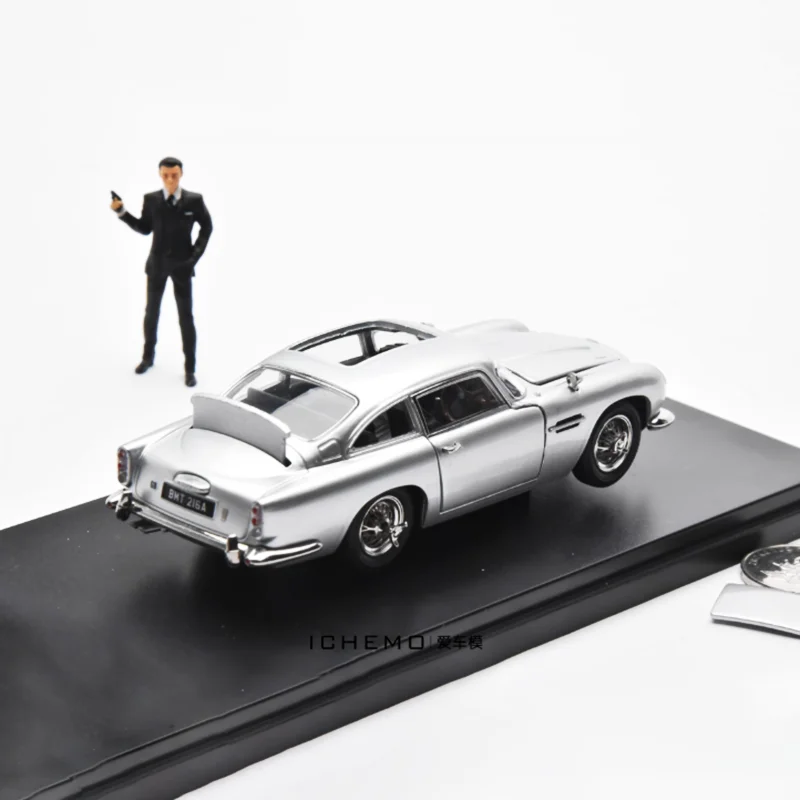 مقياس 1:43 DB5 007 دييكاست سبيكة نموذج سيارة كلاسيكية المنتج النهائي محاكاة لعبة جمع هدية عرض نموذج ثابت #3