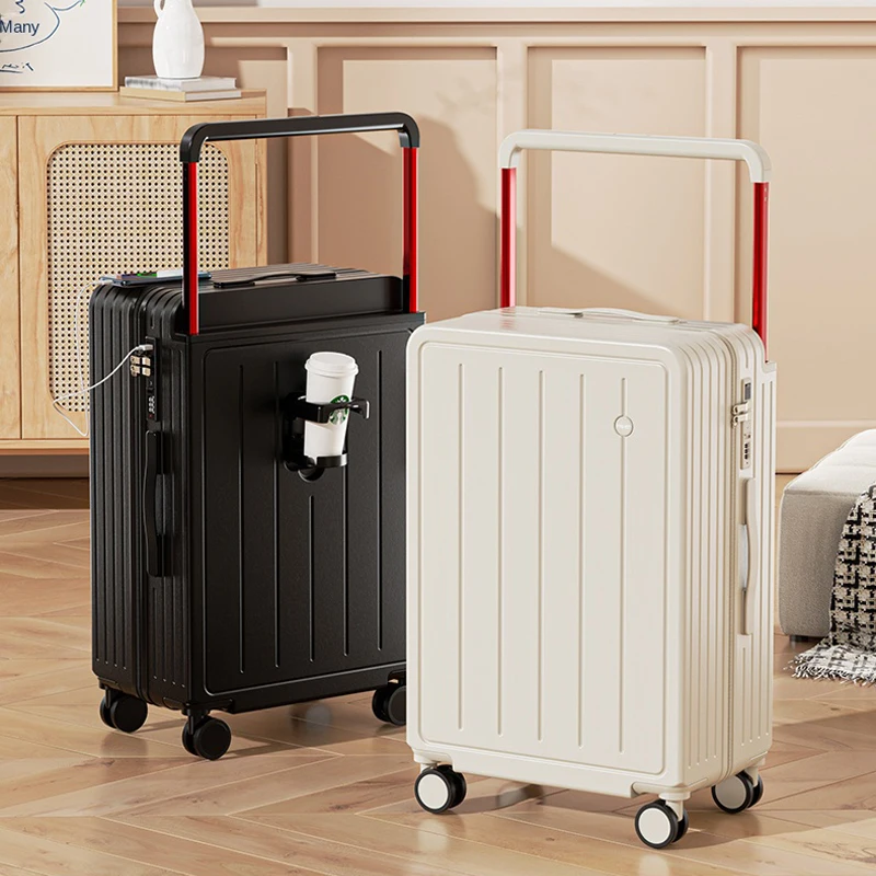 حقيبة سفر بعجلات واسعة أمتعة الكمبيوتر سعة كبيرة كلمة المرور متعددة الوظائف الأمتعة 20 بوصة حقيبة حمل 26 بوصة حقيبة سفر #3