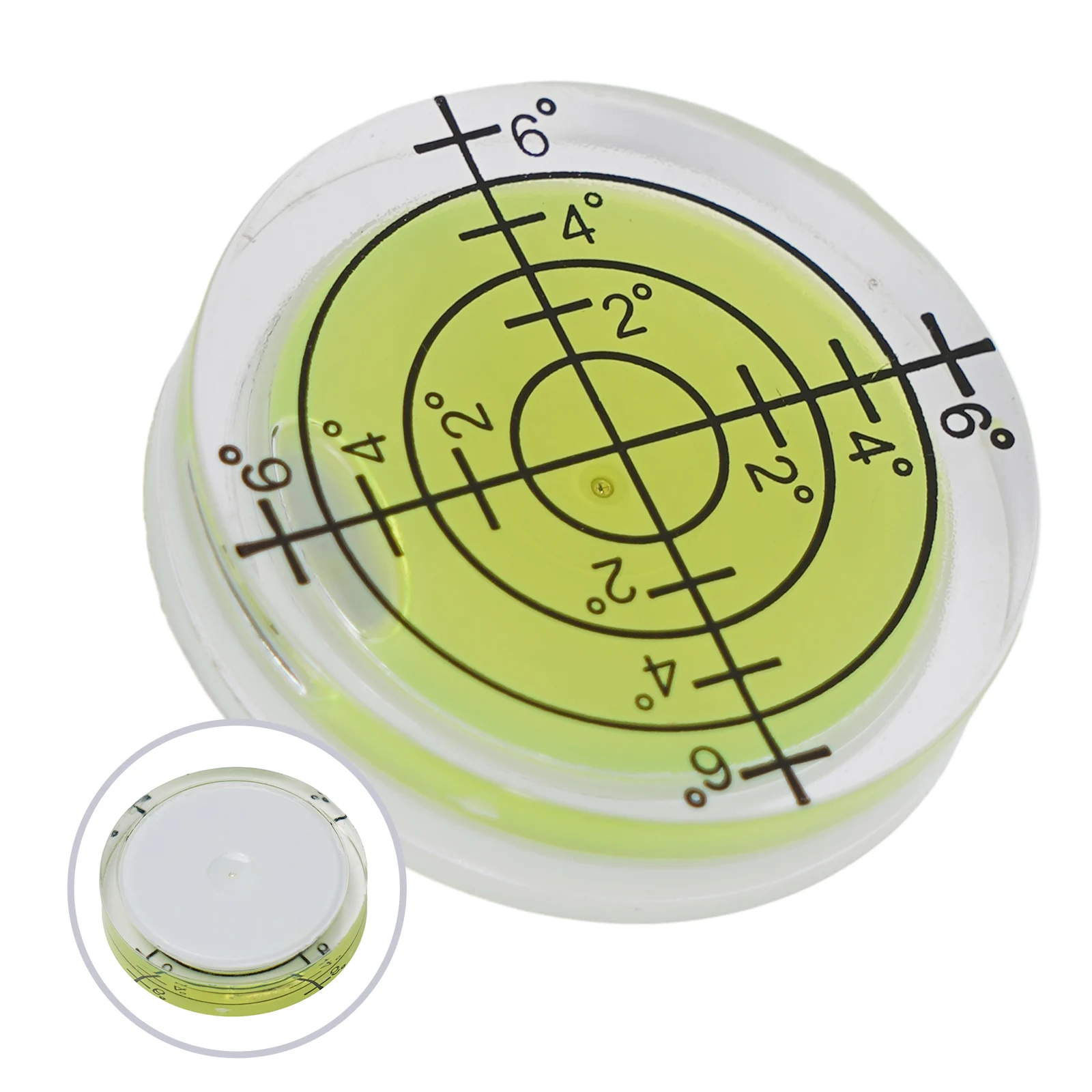 1pc 32x7mm Round Horizontal Bubble Level High-Precision Bubble Level Bullseye Spirit Level Level Measurement Instrument