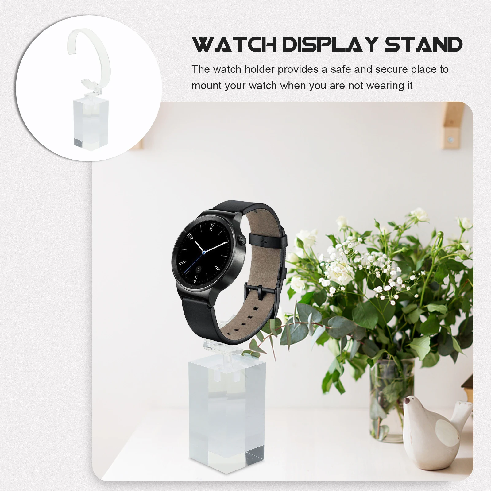 

3 шт. подставки для часов, прозрачные акриловые держатели для часов, прочные стеллажи для защиты от царапин для мужчин и женщин, часы на столешнице