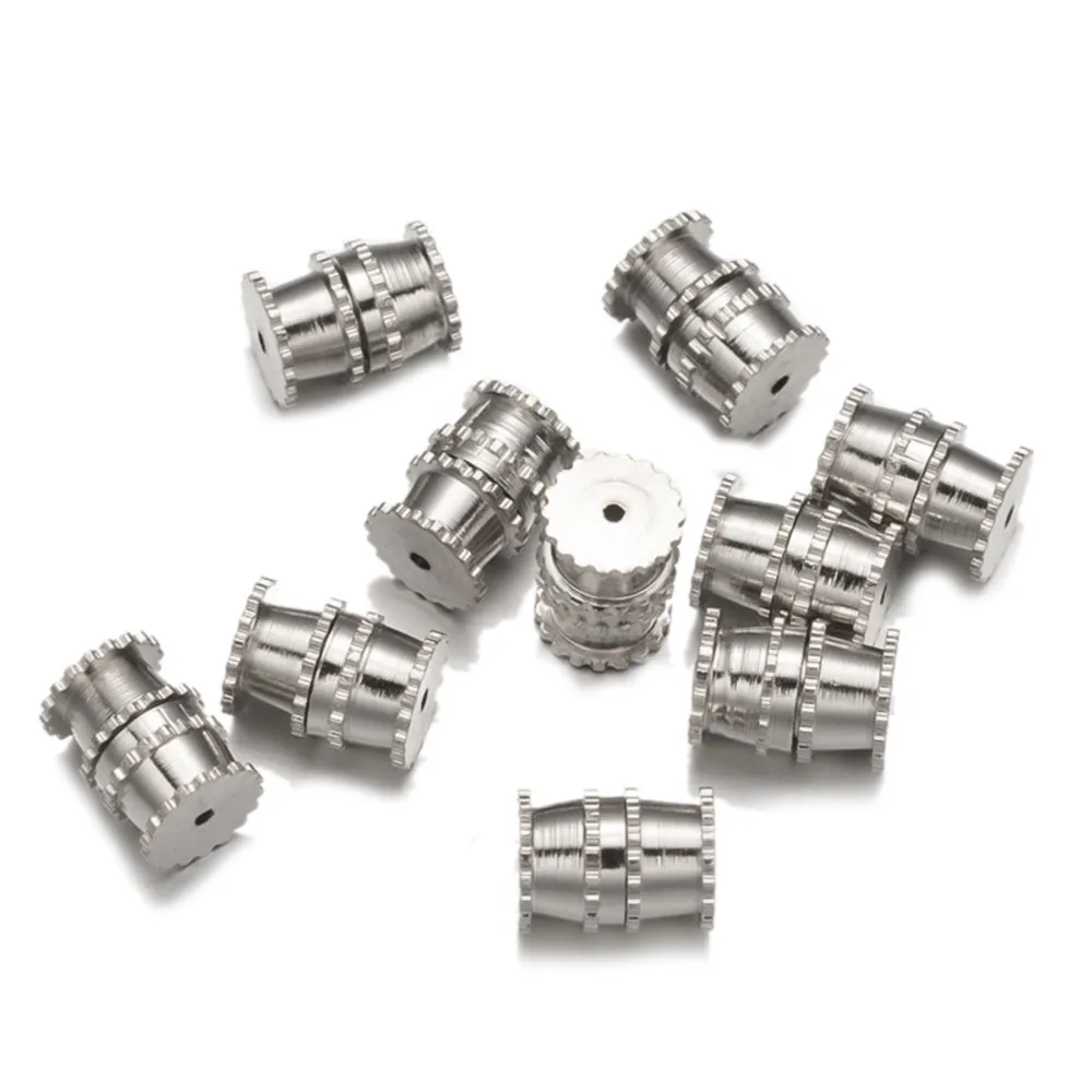 20pcs Cylinder Fasteners Buckle Closed Screw Clasps for Bracelet Connectors for DIY Jewelry Making Accessories Findings Supplies