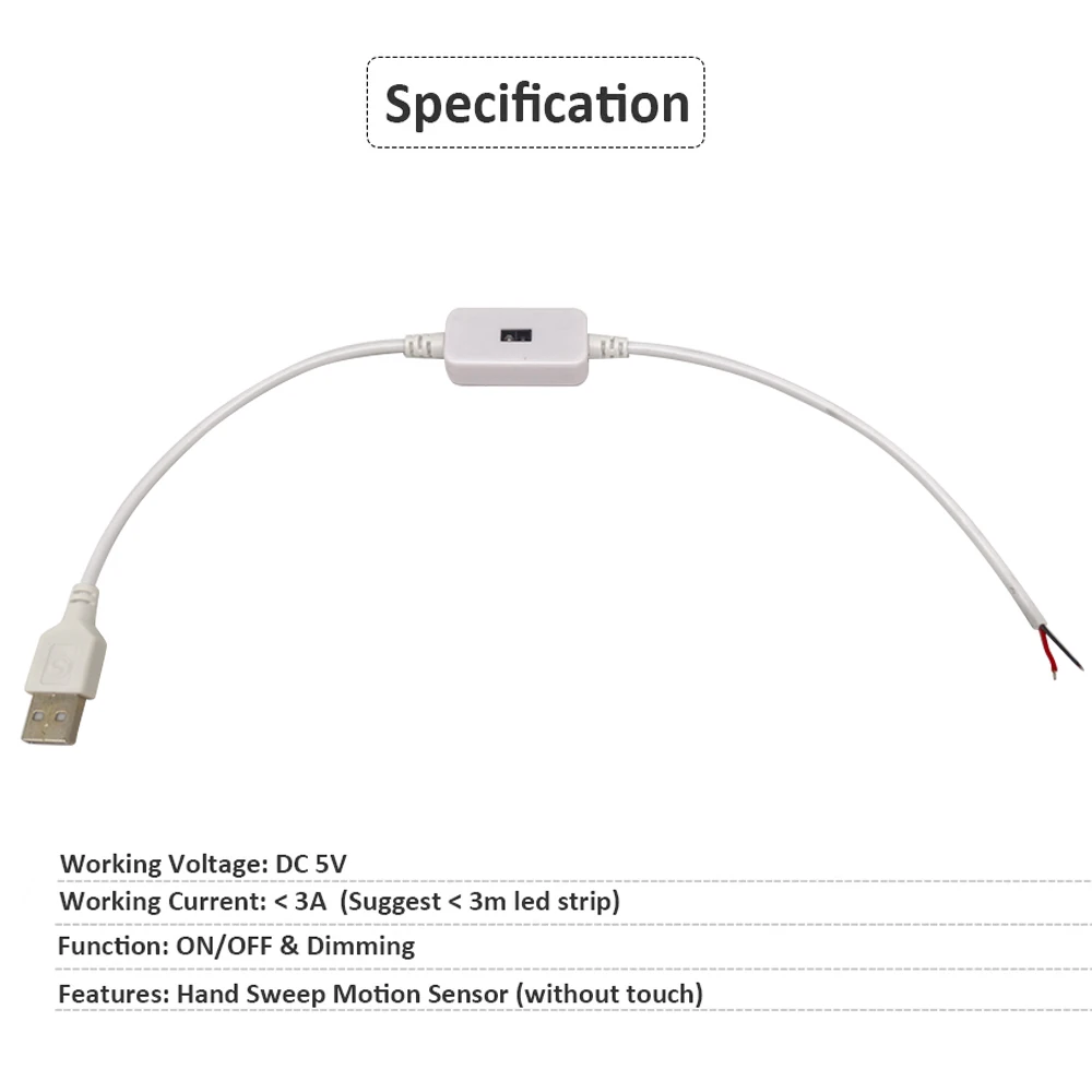 USB اليد الاجتياح يلوح تشغيل/إيقاف محس حركة التبديل باهتة 5 فولت 3A كاشف الأشعة تحت الحمراء لخزانة غرفة نوم ديكور المنزل شرائط ضوء الليل
