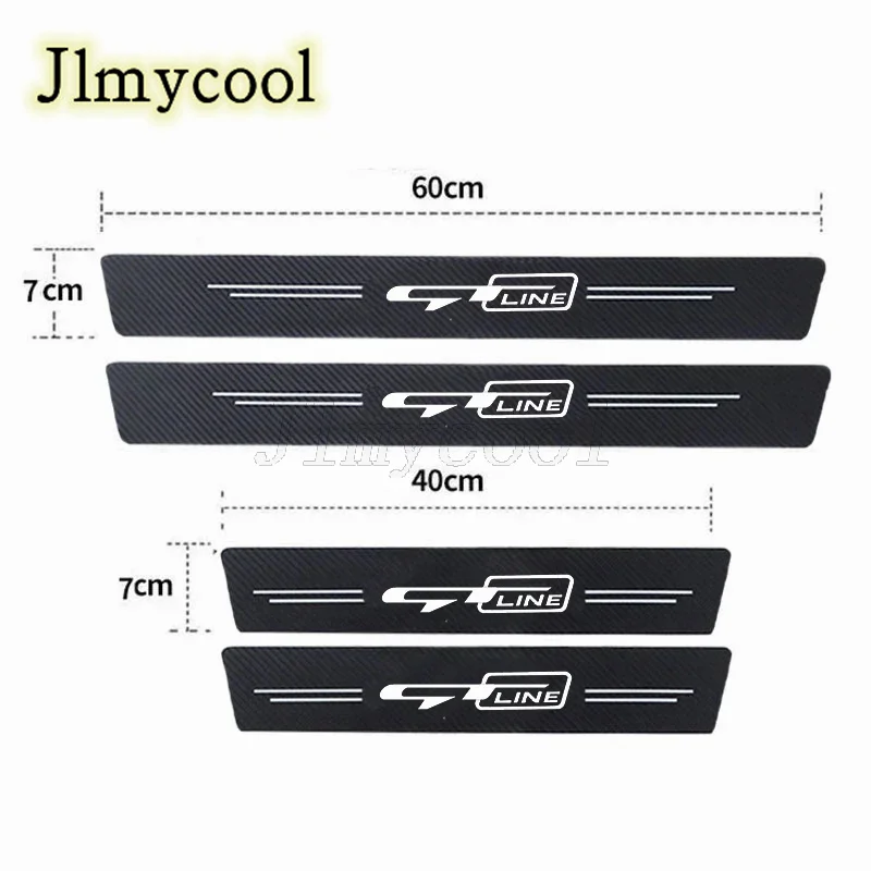 Luminous Threshold Plate for GTline GT Line letter K3 Ceed Soul Borrego Car Door Sill Protective Trunk Bumper Guards Stickers