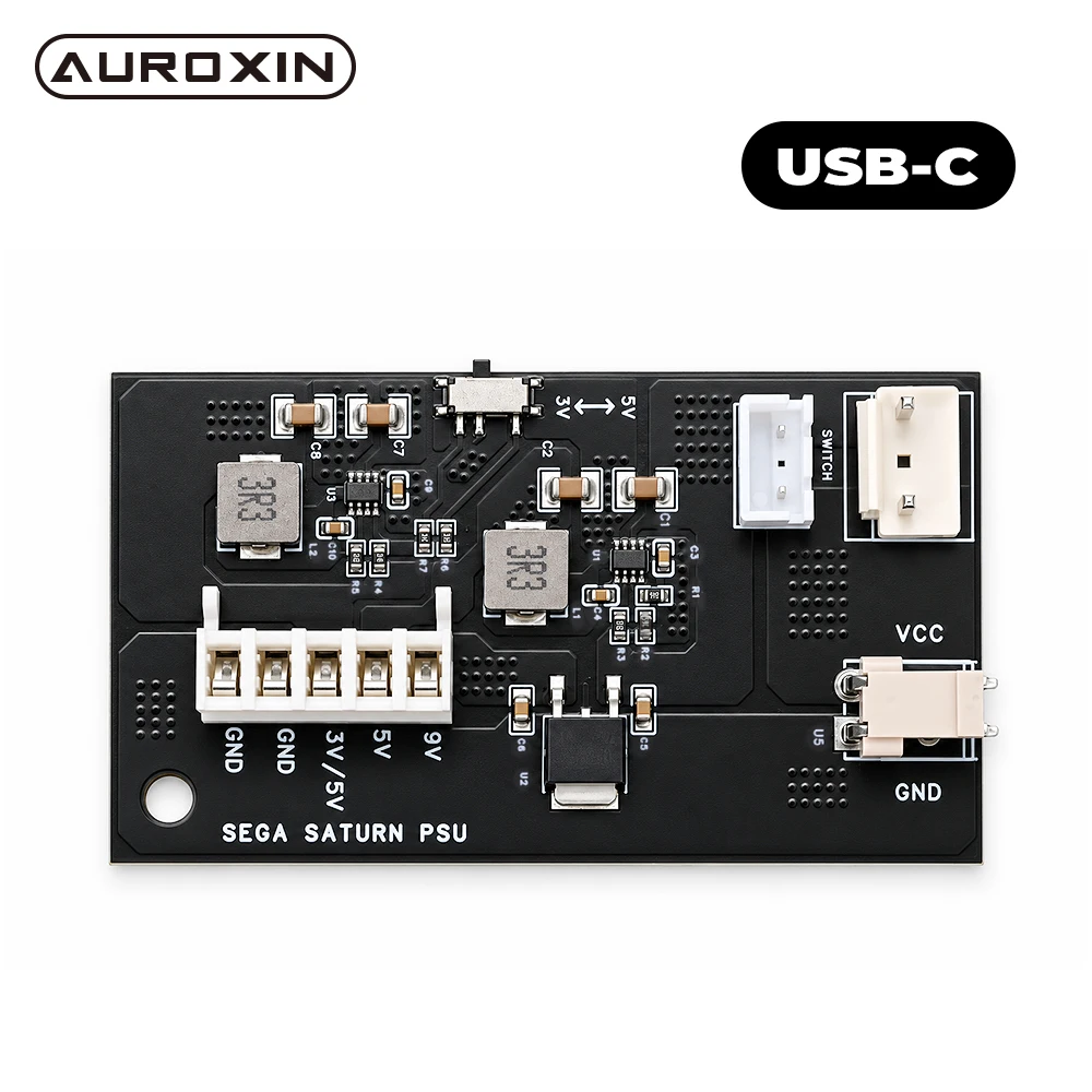 Black USB-C 12V3A Power Supply Board PSU Replacement For SEGA Saturn Game Console